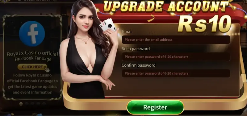royal x casino upgrade account